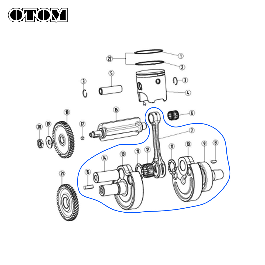 OTOM DT230 MT250 Motorcycle Cr - Motorcycle Crankshaft 评论和价格