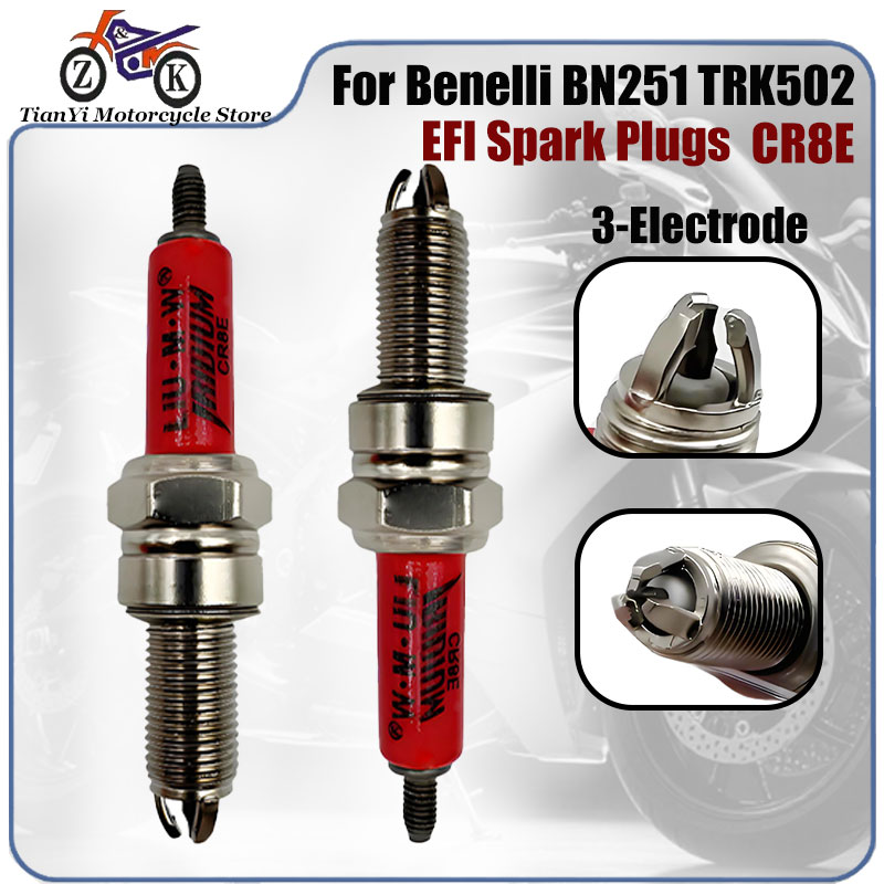 1PCS CR8E 3-Electrode EFI Moto - Motorcycle Spark Plug 评论和价格