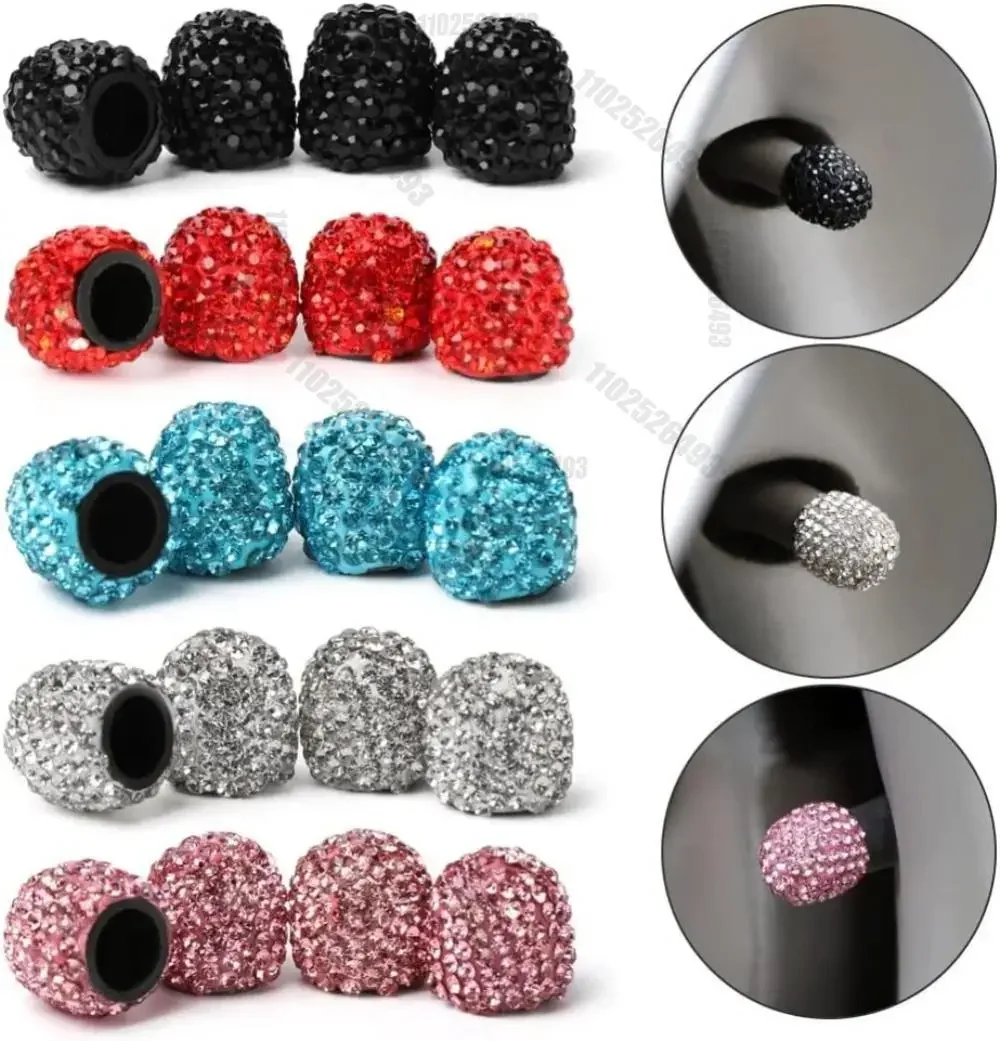 2/4PCS Diamond Car Tire Valve  - Motorcycle Valve Cover 评论和价格